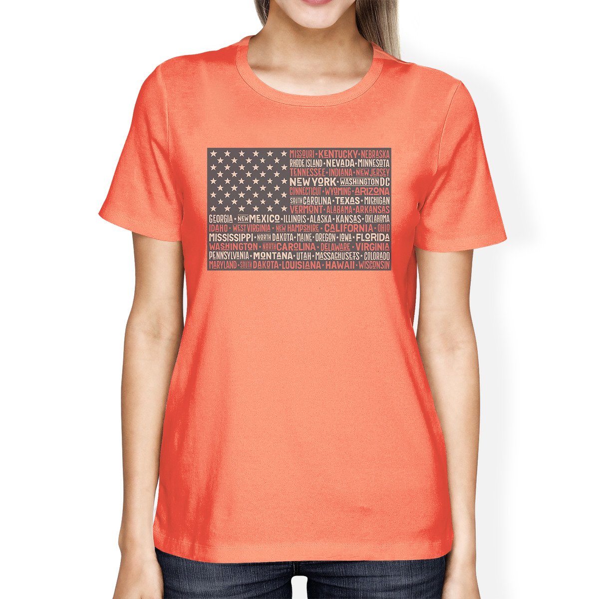 California Maryland Flag V-Neck T-Shirt