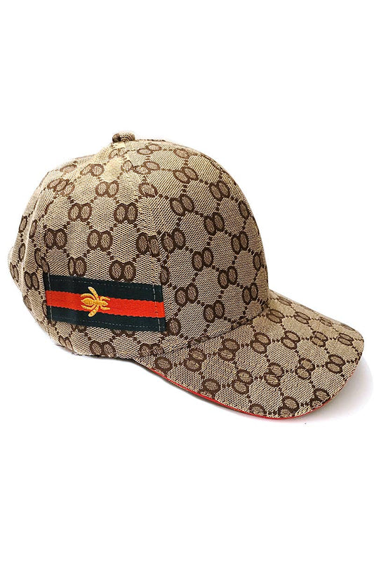 Designer double O baseball cap-Brown