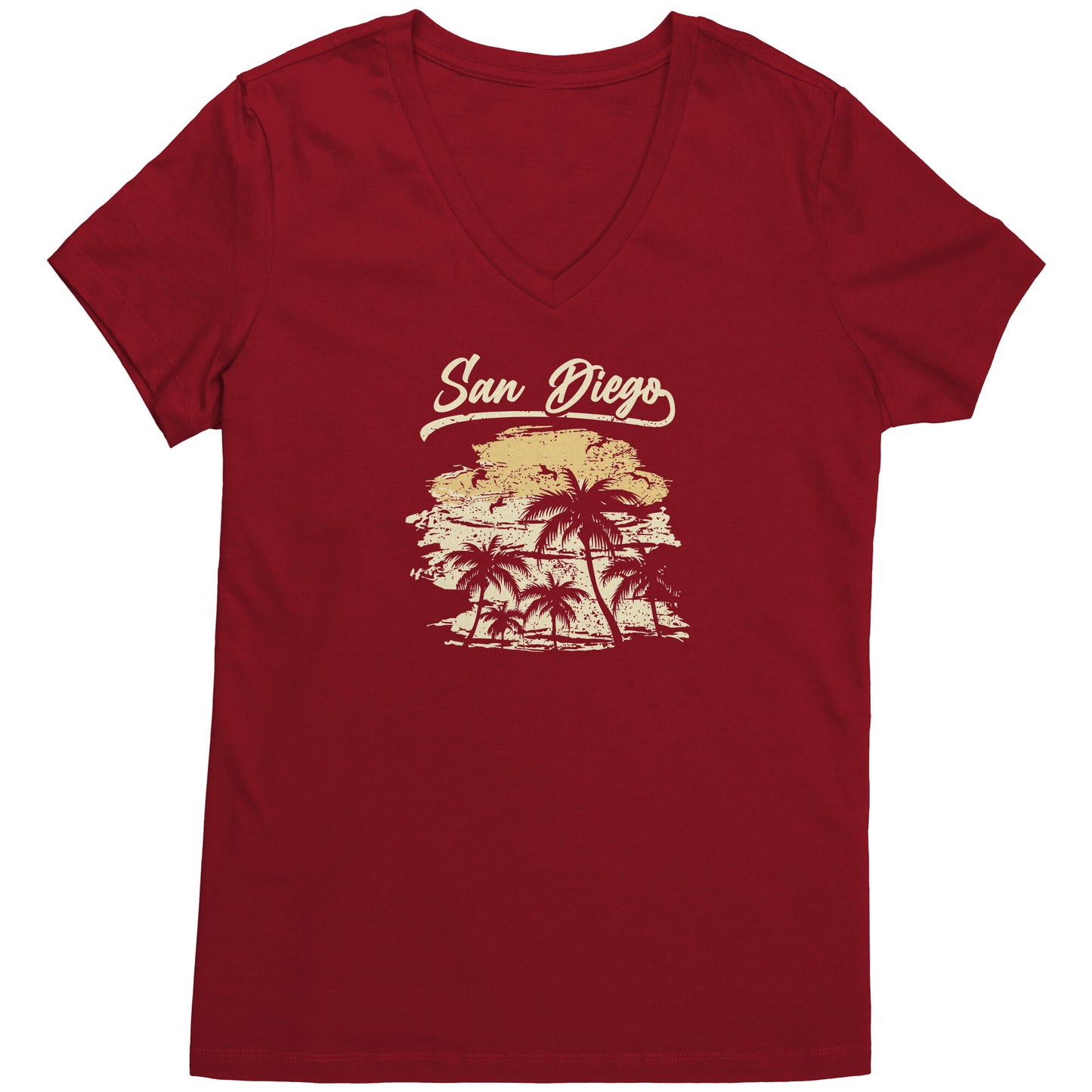 San Diego Palms Women's V-Neck Tee