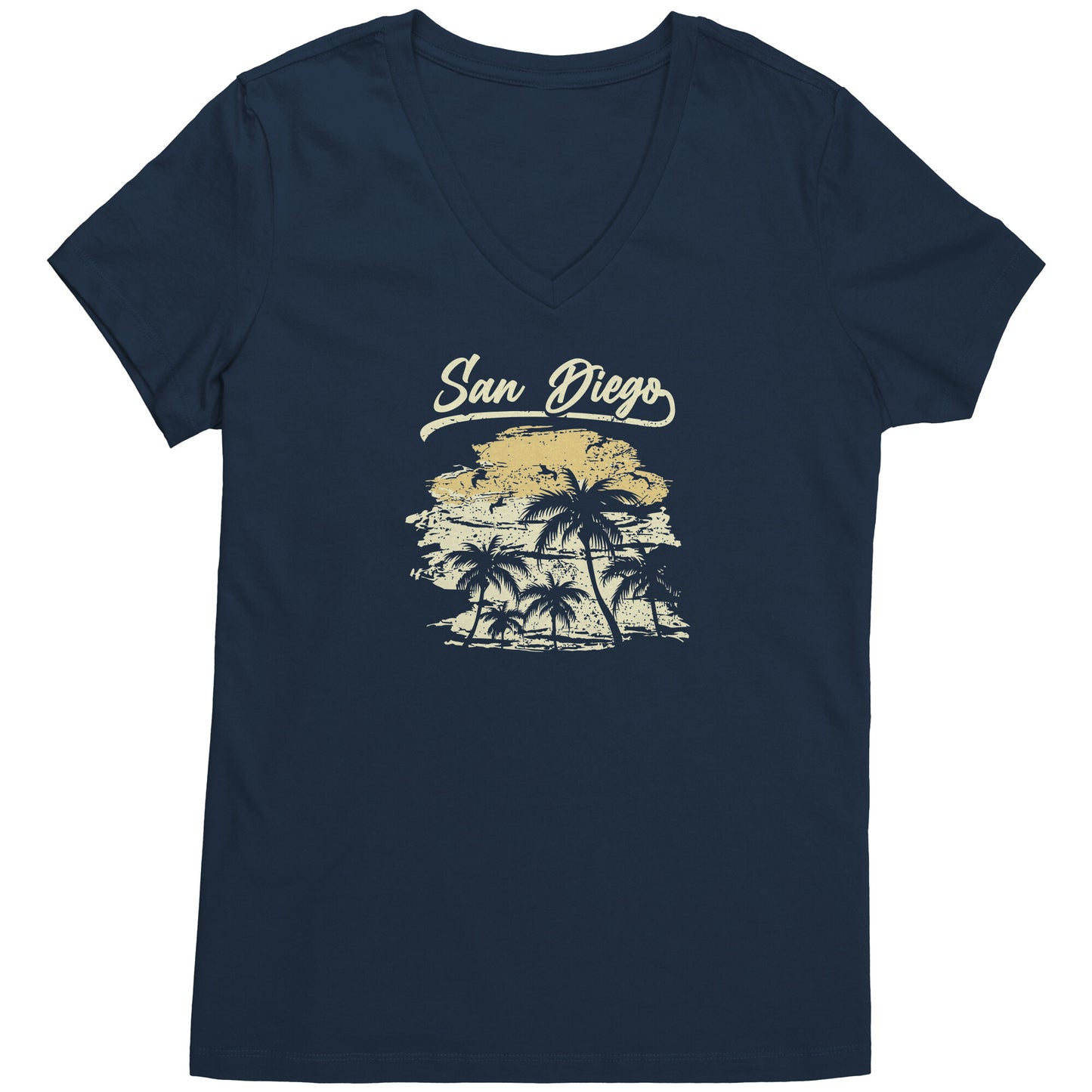 San Diego Palms Women's V-Neck Tee