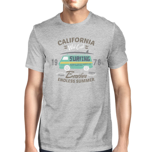 California Beaches Endless Summer Mens Grey Shirt