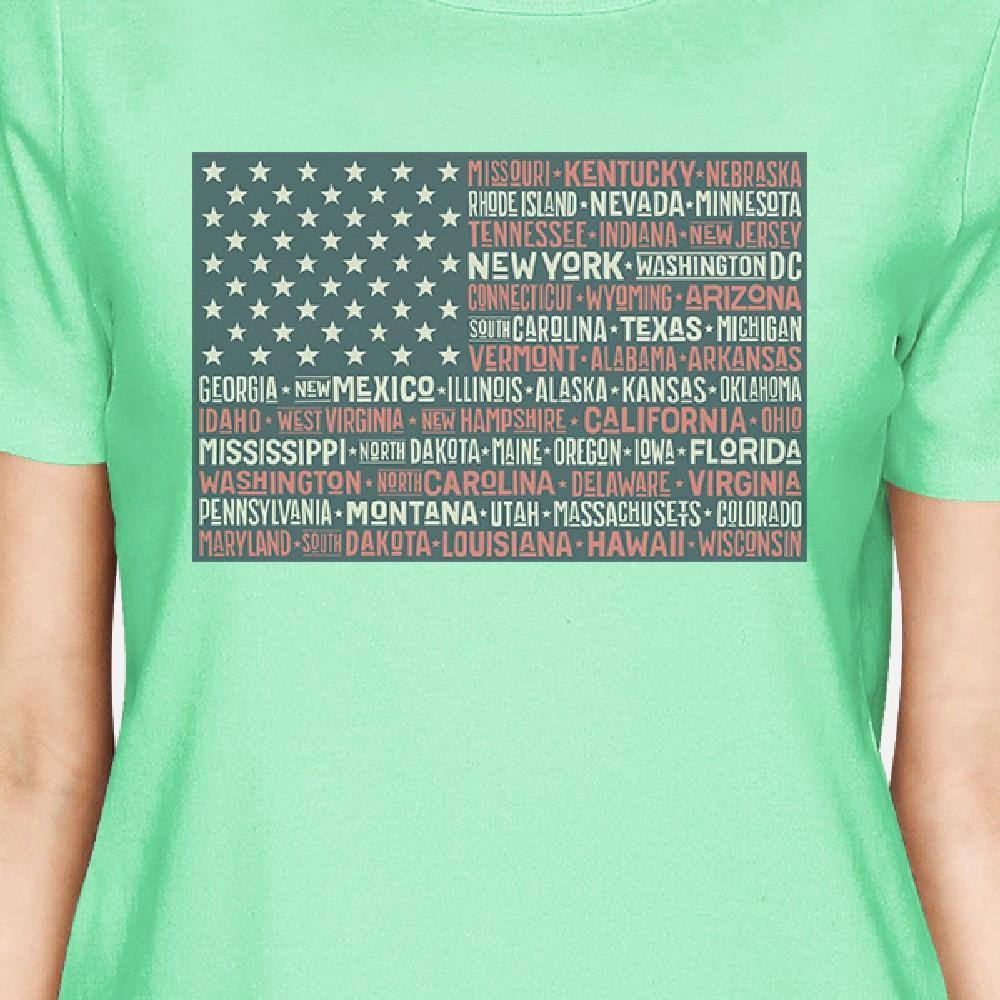 2021 U.S. Flag Graphic Tee for Women